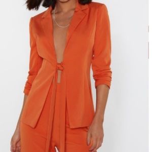 Tie Front Blazer